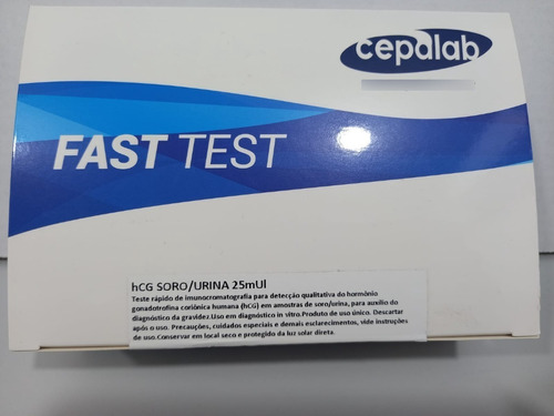 Hcg Teste Gravidez 25mul, Com 100 Testes Marca Cepalab