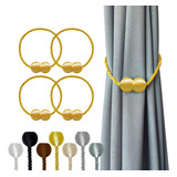 Borlas Magneticas (esfera) Para Cortinas 4pcs. Dorado