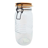 Set 2 Frascos Herméticos Masón Jar C/tapa De Madera 1.5 L