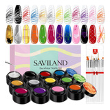 Saviland Kit De Gel De Araña: Juego De Gel De Diseño De U.