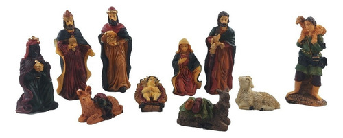 Set De Natividad Navideña De Resina De 10 Piezas