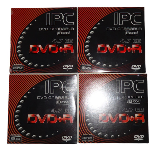 Lote De 4 Dvd-r Virgenes Ipc Bx 4.7 Gb