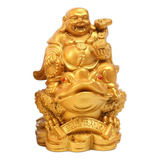 Rindo Buda Riqueza Sorte Na Estátua Do Sapo Do Dinheiro