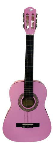 Outlet Guitarra Criolla Parquer Para Niños Rosa Custom