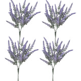 Kit 4 Ramos Lavanda Lilás Artificial Decorativa Nervada 36cm