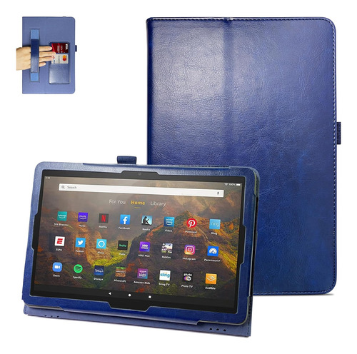 Funda Libro Con Soporte Y Tarjetero Para Amazon Fire Hd10