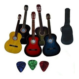 Guitarra Criolla Clasica Mediana Niños + Funda + 3 Puas