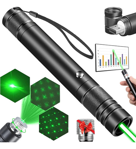 Puntero Laser Verde De Alta Potencia De Largo Alcance - Usb 