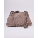 Bolsa Gucci Soho Chain Tassel Taupe 