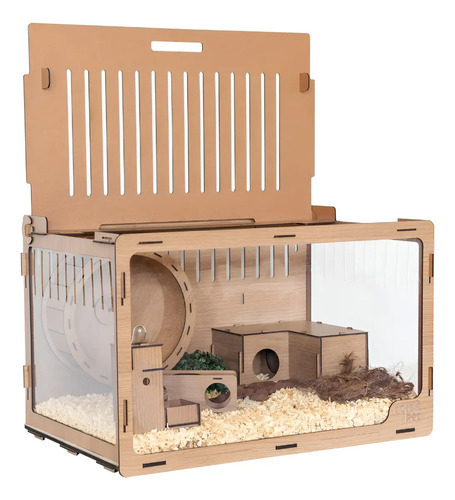 Gaiola Para Hamster Terrário Com Rodinha Acessórios Roedores | Frete grátis
