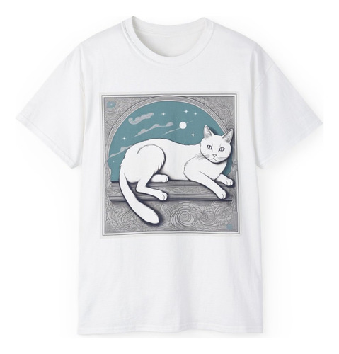 Camiseta Estampado De Gato Amantes De Los Felinos, Exclusiva