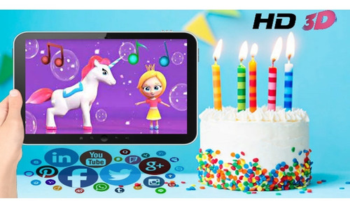 Vídeo Invitación Cumpleaños Unicornio Tipo Pony Efectos 3d