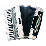 Acordeon 120 Baixos Benson 7reg 3voz Branco Bca120 Shop Guit