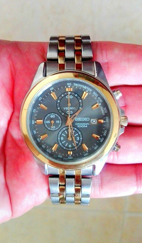 Reloj Seiko Crono 100m Original Usado Muy Poco Impecable