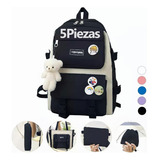 Mochila Kawaii 5 Piezas,mochila De Estudiante ,juego De Cinco Piezas De Gran Capacidad