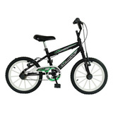 Bicicleta Benoá Aro 16 Quadro De Aço Cabono V-brake Infantil Cor Preto