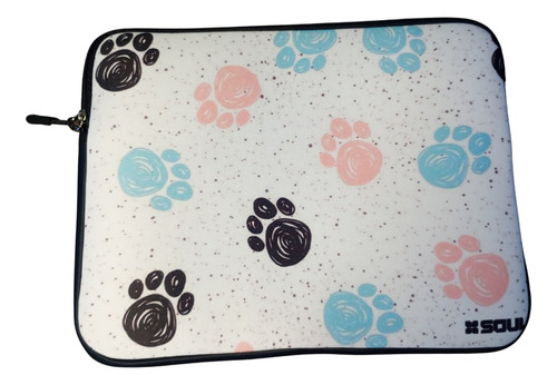 Funda Para Notebook 14 Pulgadas Diseño Huellas Perrito