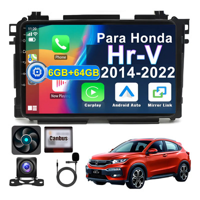 Autoestéreo De 6+64g Pantalla Para Honda Hr-v 2014-2022 | Meses sin interés
