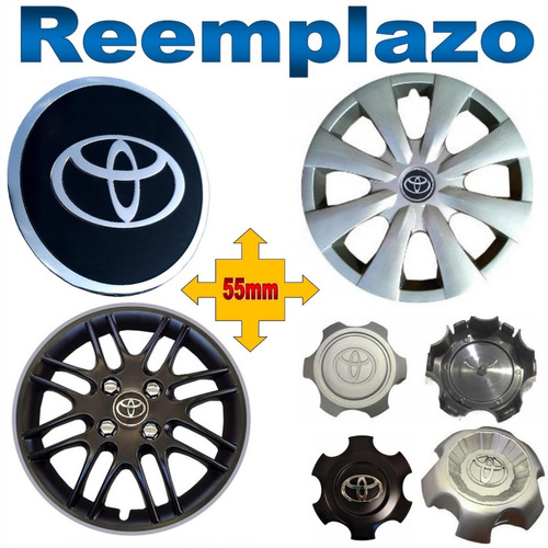 Calcomania En Aluminio Con Logo Toyota Para Centro De Rin Foto 4