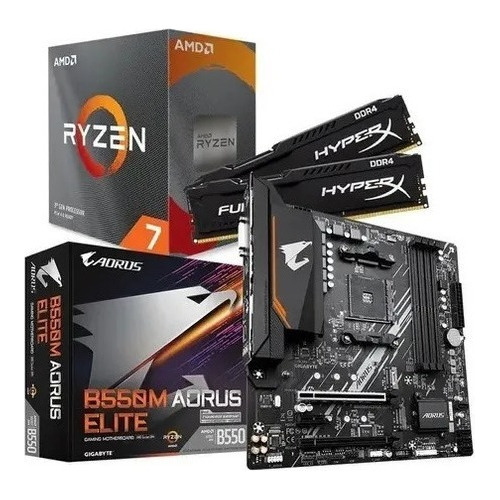 Kit Upgrade Ryzen 7 5700x + B550m Aorus Elite + 16gb Ddr4