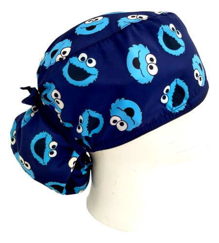 Gorro Quirúrgico Mujer + Lanyard Monstruo Comegalletas