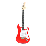 Guitarra Eléctrica Parquer St100 Stratocaster De Tilo 2019 Roja Laca Con Diapasón De Palo De Rosa