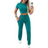 Conjunto De Pantalones Rectos De Cintura Alta Con Cuello Red