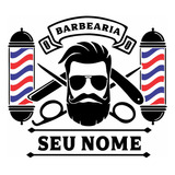 Adesivo 57x65 Barbearia Barbeiro Salão Vidro Parede N.133