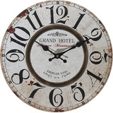 Reloj Redondo De Mdf De 13.5 Pulgadas (grand Hotel) Con Pila