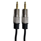 Cabo P2 X P2 Stereo Profissional Ouro 1.5 Metros
