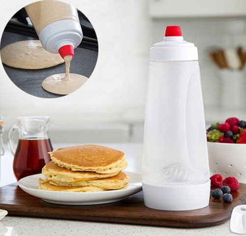 Dispensador De Crepes A Mano, Blanco, 1065 Ml, Masa Para Tor