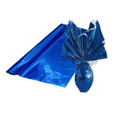 Folha De Embalar Ovo De Páscoa Poli Metal Azul 69x89cm C/25