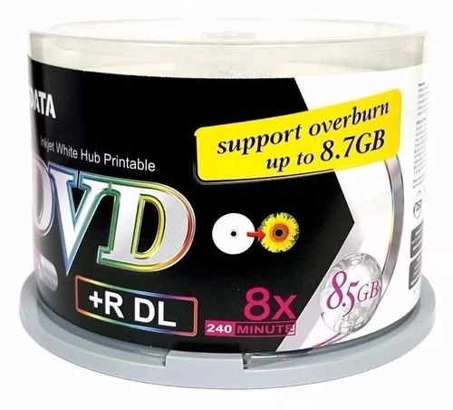 100 Dvd+r Dl Ridata Printable Dual Layer 8.5gb