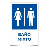 Señalética Baño Mixto 30x20cm 