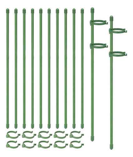 Pacote Com 20 Estacas De Suporte De Plantas, Haste Única De