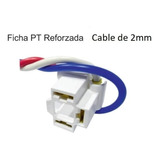 Ficha Porta Lámpara H4 (pt43 O 45), Reforzada, Cable De 2mm!
