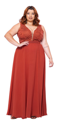 Vestido Feminino Plus Size Sem Manga Moda Para Festas