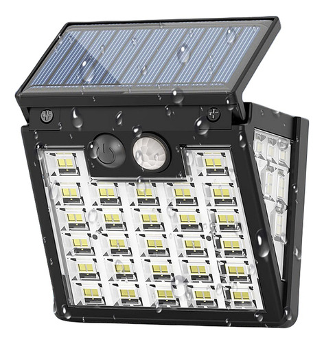 Foco Solar 72 Led Exterior Pared Unitario Sensor Movimiento