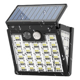 Foco Solar 72 Led Exterior Pared Unitario Sensor Movimiento