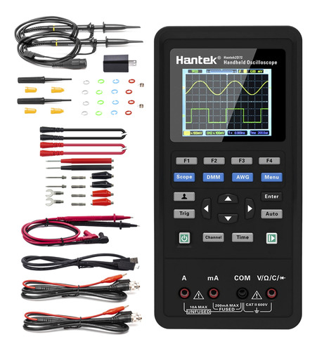 Hantek 2d72 Osciloscopio De Mano 70 Mhz Generador De Forma D