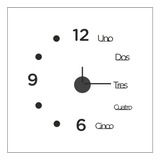 Reloj Pared Moderno Grande Deco Madera Modelo Español