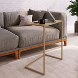 Mesa Lateral De Apoio Industrial Hanover/dourado Jb