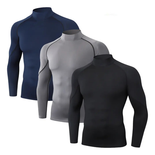 3pzs Playera Licras Deportivas Hombre Compresion Manga Gym | MercadoLibre