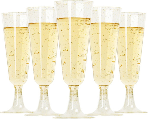 Set Copas Para Champagne Vino Vasos Elegantes Plástico 72pz