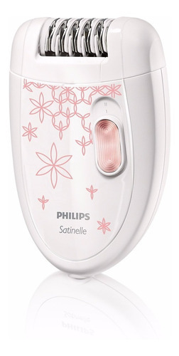 Depiladora Philips Satinelle Hp6420/30 2 Velocidades Color Blanco Y Rosa