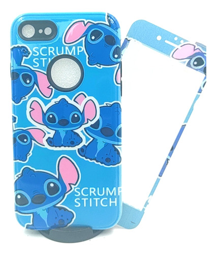Case Mini Stitch + Mica Cristal Para iPhone 7 / 8 / Se 2020