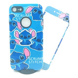 Case Mini Stitch + Mica Cristal Para iPhone 7 / 8 / Se 2020