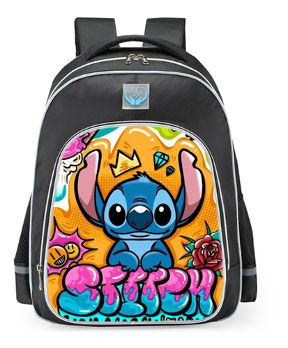 Mochila Impermeable Con Estampado 3d Lilo & Stitch Anime Par