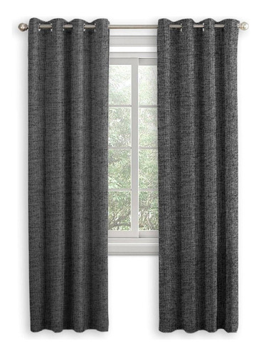 Juego De Cortinas Rusticas Blackout Engomadas 3,00x2,30 Mts