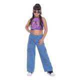 Pantalón De Nena Niña Jeans Mom Kaorikawaii Art-72